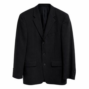 Oscar de la Renta Black Wool Blazer Sport Coat 38R Men Pure New Wool Woolmark